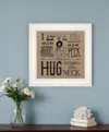 Homezia Hugs Around The Neck 1 White Framed Print Wall Art