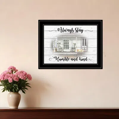Homezia Humble And Kind 2 Black Framed Print Wall Art