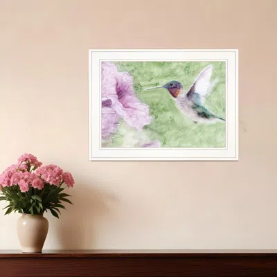 Homezia Humming Bird 2 White Framed Print Wall Art
