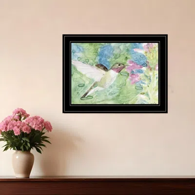 Homezia Hummingbird 1 Black Framed Print Wall Art