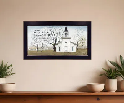 Homezia I Can Do All Things 1 Black Framed Print Wall Art