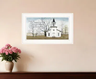 Homezia I Can Do All Things 2 White Framed Print Wall Art