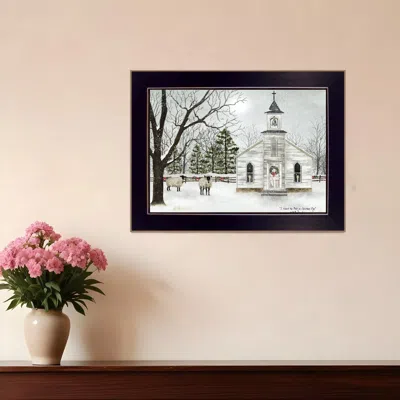Homezia I Heard The Bells On Christmas 5 Black Framed Print Wall Art