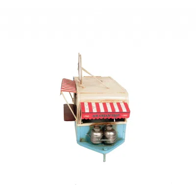 Homezia Ice Cream Trailer Metal Model In Black
