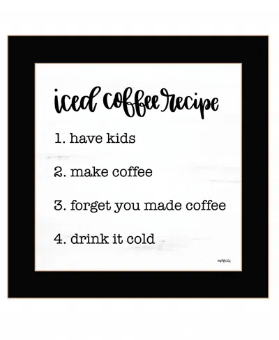 Homezia Iced Coffee Recipe 1 Black Framed Print Wall Art