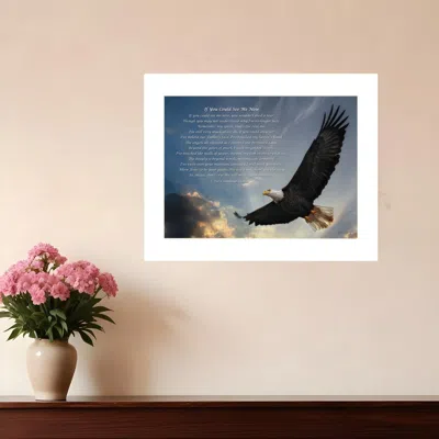 Homezia If You Could See Me Now 2 White Framed Print Wall Art In Multi