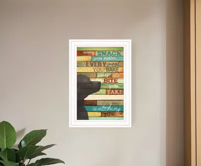 Homezia Ill Be Watching You 1 White Framed Print Wall Art