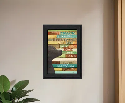 Homezia Ill Be Watching You 2 Black Framed Print Wall Art