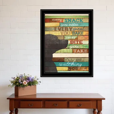 Homezia Ill Be Watching You 7 Black Framed Print Wall Art