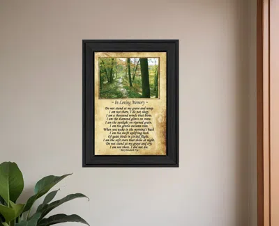 Homezia In Loving Memory 1 Black Framed Print Wall Art In Multi