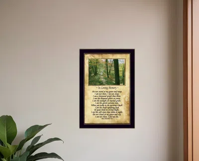 Homezia In Loving Memory Forest Black Framed Print Wall Art In Multi