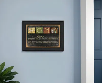 Homezia In Our Home 1 Black Framed Print Wall Art