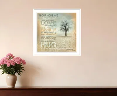 Homezia In Our Home 3 White Framed Print Wall Art