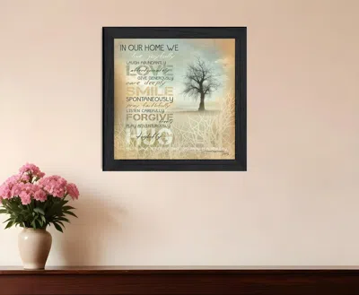 Homezia In Our Home 4 Black Framed Print Wall Art