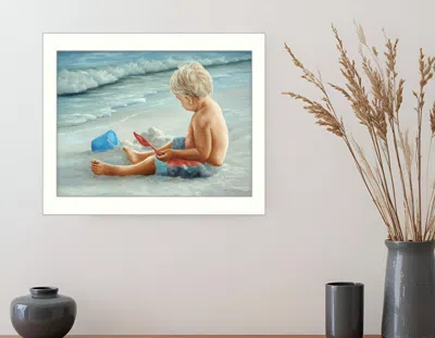 Homezia In The Sand White Framed Print Wall Art