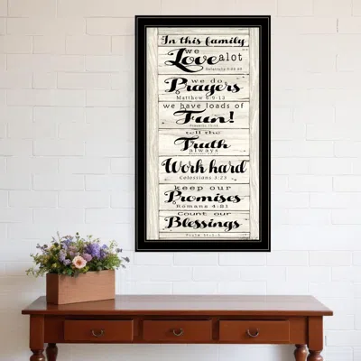 Homezia In This Family 2 Black Framed Print Wall Art