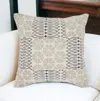 Homezia Indigo And Ivory Geometric Throw Pillow