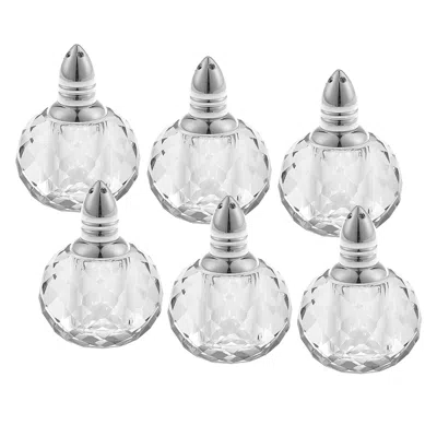 Homezia Individual Silver Crystal Zendra Design Salt And Peppers Gift Boxed 6 Pc Set In Multi