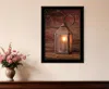 Homezia Innkeepers Lantern 1 Black Framed Print Wall Art
