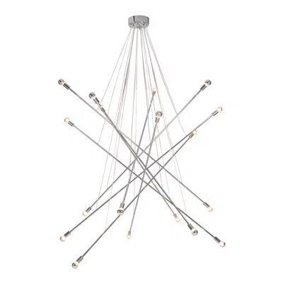 Homezia Intersected Ceiling Lamp Chrome In Metallic