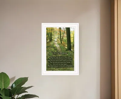 Homezia Irish Blessing 1 White Framed Print Wall Art