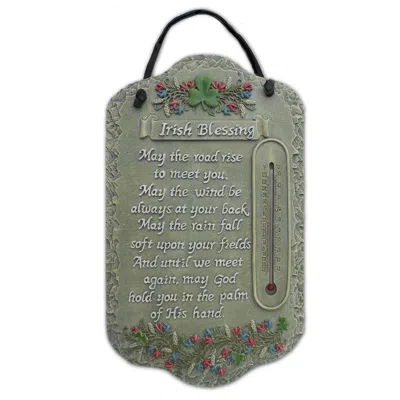 Homezia Irish Blessing Indoor Outdoor Resin Welcome Wall Decor In Green