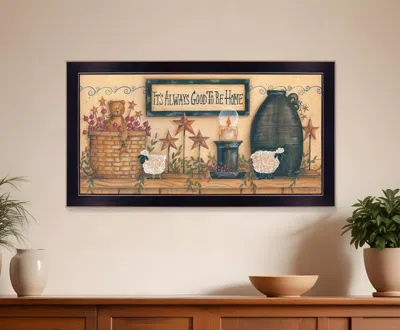 Homezia Its Always Good To Be Home Black Framed Print Wall Art In Multi