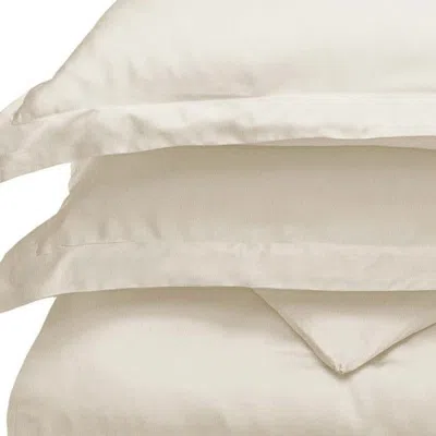 Homezia Ivory King Cotton Blend 300 Thread Count Washable Duvet Cover Set