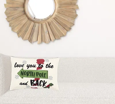 Homezia Ivory Love You To The North Pole Lumbar Accent Pillow