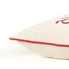 Homezia Ivory Red Cheeky Santa Sentiment Throw Pillow