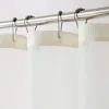 Homezia Ivory Sheer And Grid Shower Curtain And Liner Set