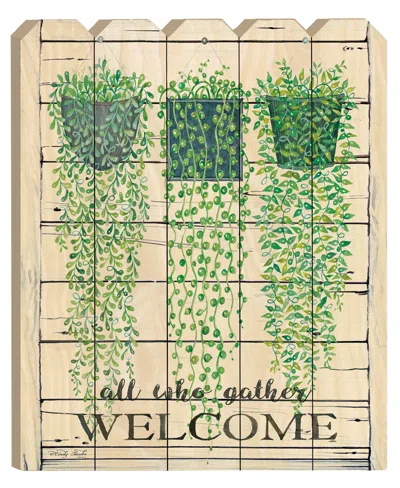 Homezia Ivy Welcome Unframed Print Wall Art In Neutral