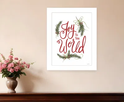 Homezia Joy To The World 2 White Framed Print Wall Art