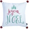 Homezia Joyeux Noel Square Printed Decorative Throw Pillow Cover