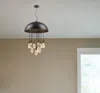 Shop Homezia Keough 10-light Oil-rubbed Bronze Bowl Pendant With Raw Brass Sockets
