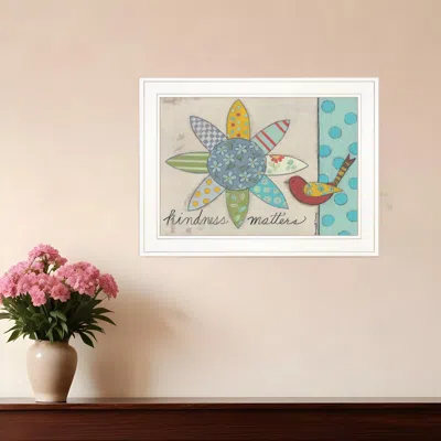 Homezia Kindness Matters 1 White Framed Print Wall Art