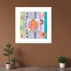 Homezia Ladybug Hugs White Framed Print Wall Art
