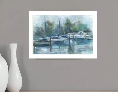 Homezia Lagoon 1 White Framed Print Wall Art