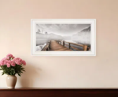 Homezia Lake Cherokee Dock I White Framed Print Wall Art