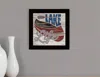 Homezia Lake Life Canoe 1 Black Framed Print Wall Art