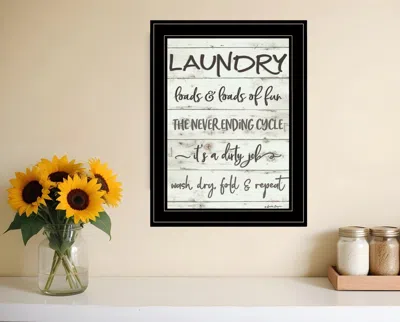 Homezia Laundry 2 Black Framed Print Bathroom Wall Art
