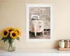 Homezia Laundry Room 1 White Framed Print Bathroom Wall Art