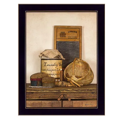 Homezia Laundry Soap 3 Black Framed Print Bathroom Wall Art In Multi