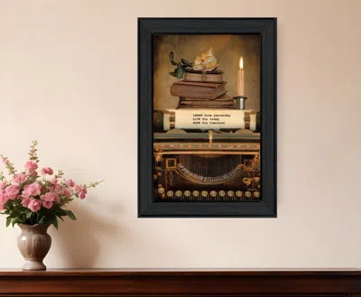 Homezia Learn From Yesterday Black Framed Print Wall Art In Multi