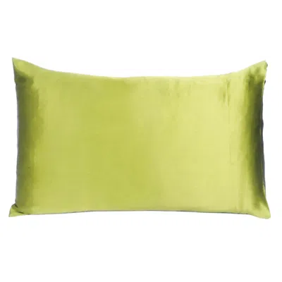 Homezia Lemongrass Dreamy Set Of 2 Silky Satin Queen Pillowcases