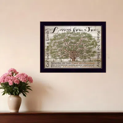 Homezia Lessons From A Tree Black Framed Print Wall Art
