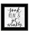 Homezia Lets Get Wrinkly 2 Black Framed Print Bathroom Wall Art