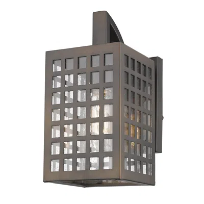 Homezia Letzel 1-light Oil-rubbed Bronze Wall Light In Gray