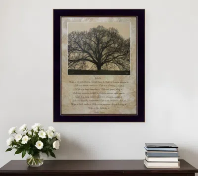 Homezia Life Is 10 Black Framed Print Wall Art