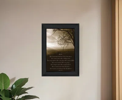 Homezia Life Is 3 Black Framed Print Wall Art